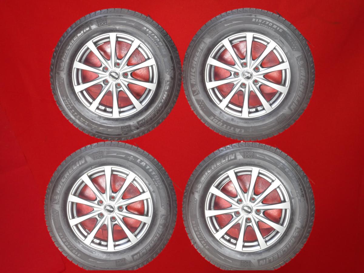 ミシュラン ラティチュード X-ICE XI2 MICHELIN LATITUDE X-ICE XI2 215/70R16 100T 10スポークタイプ 1P 6.5Jx16 +38 5/114.3 ガンメタ系 アウトランダー PHEV クルーガーハイブリッド パジェロ イオ RAV4 アウトランダー RVR エクリプスクロス ハリアー｜中古タイヤ・ホイールの太平タイヤ