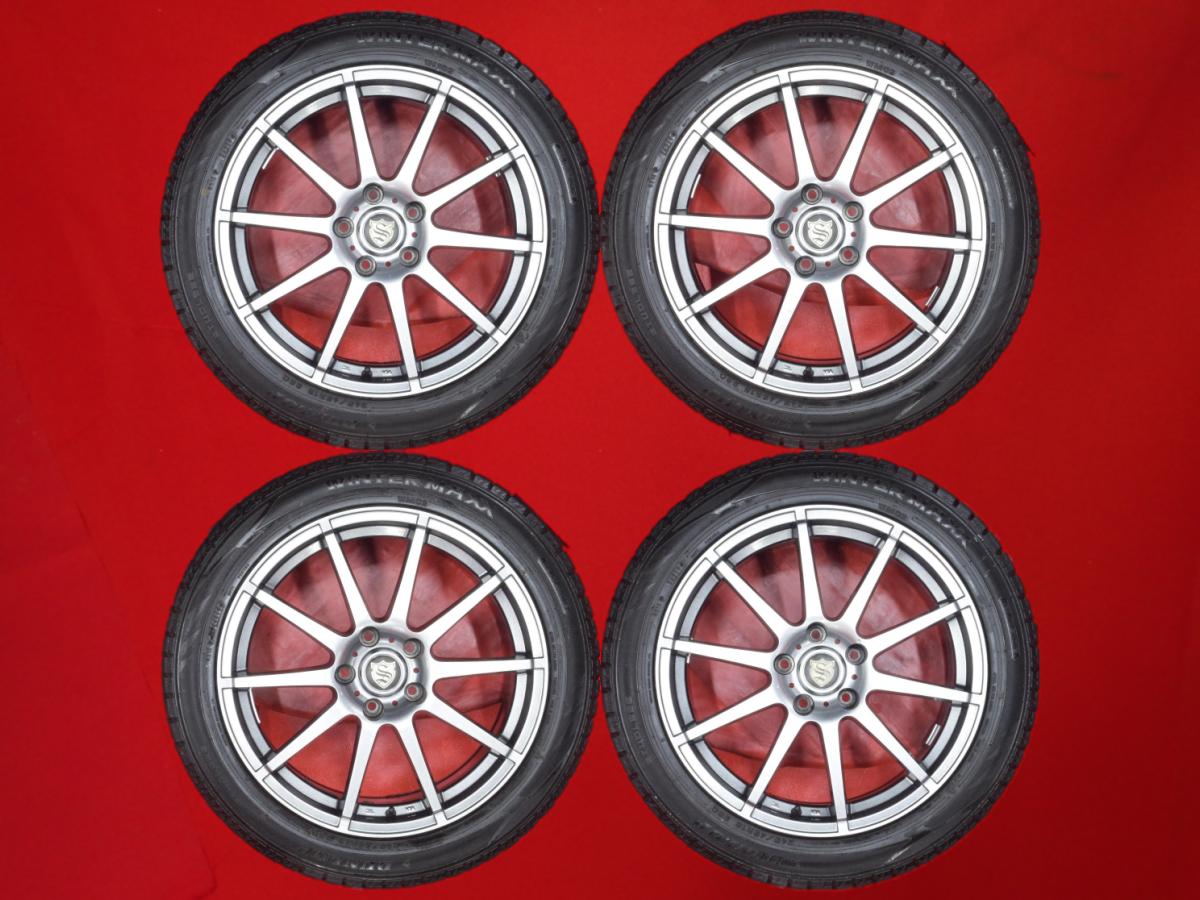 ダンロップ ウィンターマックス 02 WM02 DUNLOP WINTER MAXX 02 WM02 245/45R18 96Q 10スポークタイプ 1P 7.5Jx18 +38 5/114.3 ガンメタ系 スカイライン ハイブリッド クラウン マジェスタ セルシオ｜中古タイヤ・ホイールの太平タイヤ