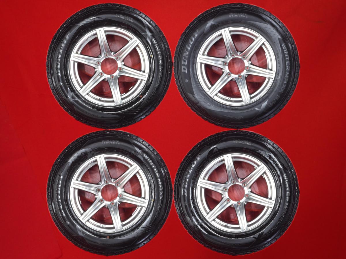 ダンロップ ウィンターマックス SJ8 DUNLOP WINTER MAXX SJ8 265/65R17 112Q 6スポークタイプ 1P 7.5Jx17 +25 6/139.7 ガンメタ系 ハイラックス ランドクルーザー プラド パジェロ|中古タイヤ・ホイールの太平タイヤ