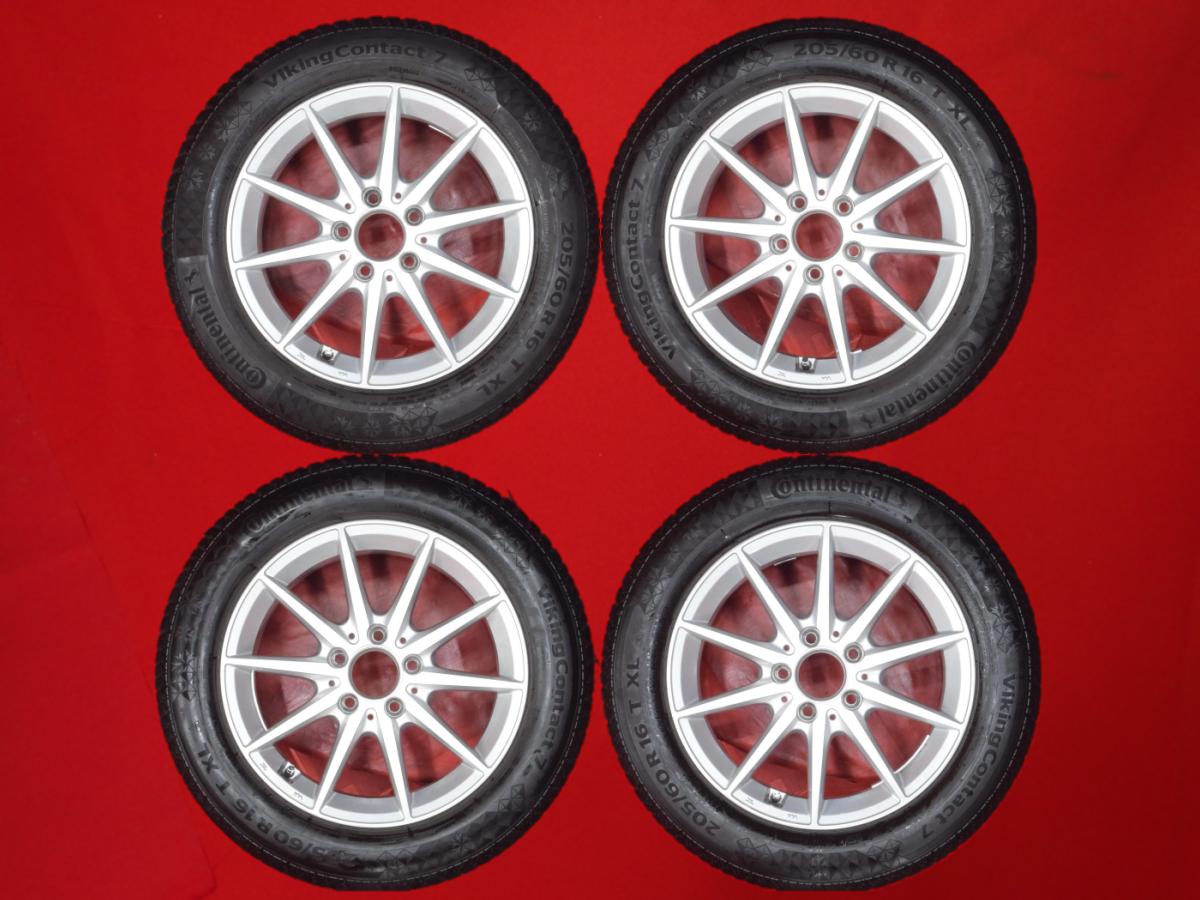 コンチネンタル バイキングコンタクト 7 CONTINENTAL VikingContact 7 205/60R16 96T 10スポークタイプ 1P 6.5Jx16 +44 5/112 シルバー(銀色)系 Aクラス Aクラス セダン|中古タイヤ・ホイールの太平タイヤ