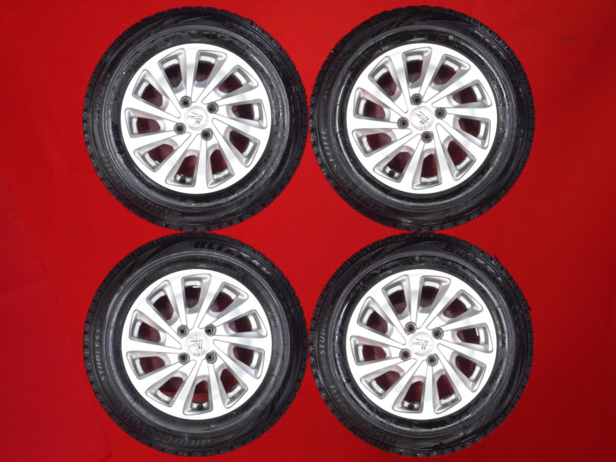 ブリヂストン ブリザック VRX BRIDGESTONE BLIZZAK VRX 175/70R14 84Q 10エアロスポークタイプ 1P 5.5Jx14 +38 4/100 シルバー(銀色)系 ディンゴ アクア ヴィッツ カローラ フィールダー カリーナ キューブ キュービック ランサー セディア ウイングロード カローラ ファミ|中古タイヤ・ホイールの太平タイヤ