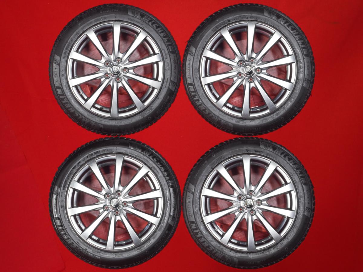 ミシュラン X-ICE3 プラス MICHELIN X-ICE3+ 225/55R17 101H 10スポークタイプ 1P 7Jx17 +50 5/100 ハイパーブラック フォレスター XV