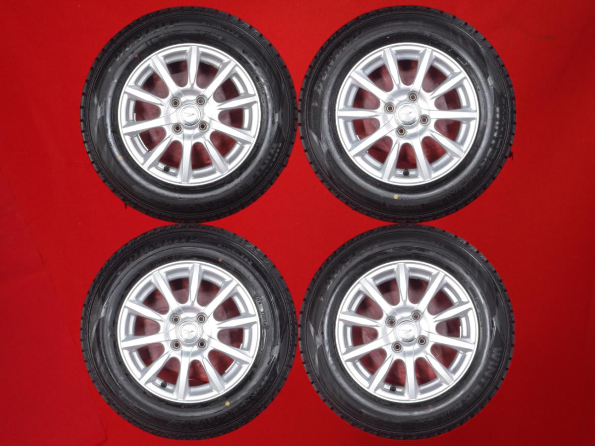 ダンロップ ウィンターマックス 02 WM02 DUNLOP WINTER MAXX 02 WM02 185/70R14 88Q 10スポークタイプ 1P 5Jx14 +38 4/100 シルバー(銀色)系 カローラ フィールダー カローラ カローラ スパシオ ノート