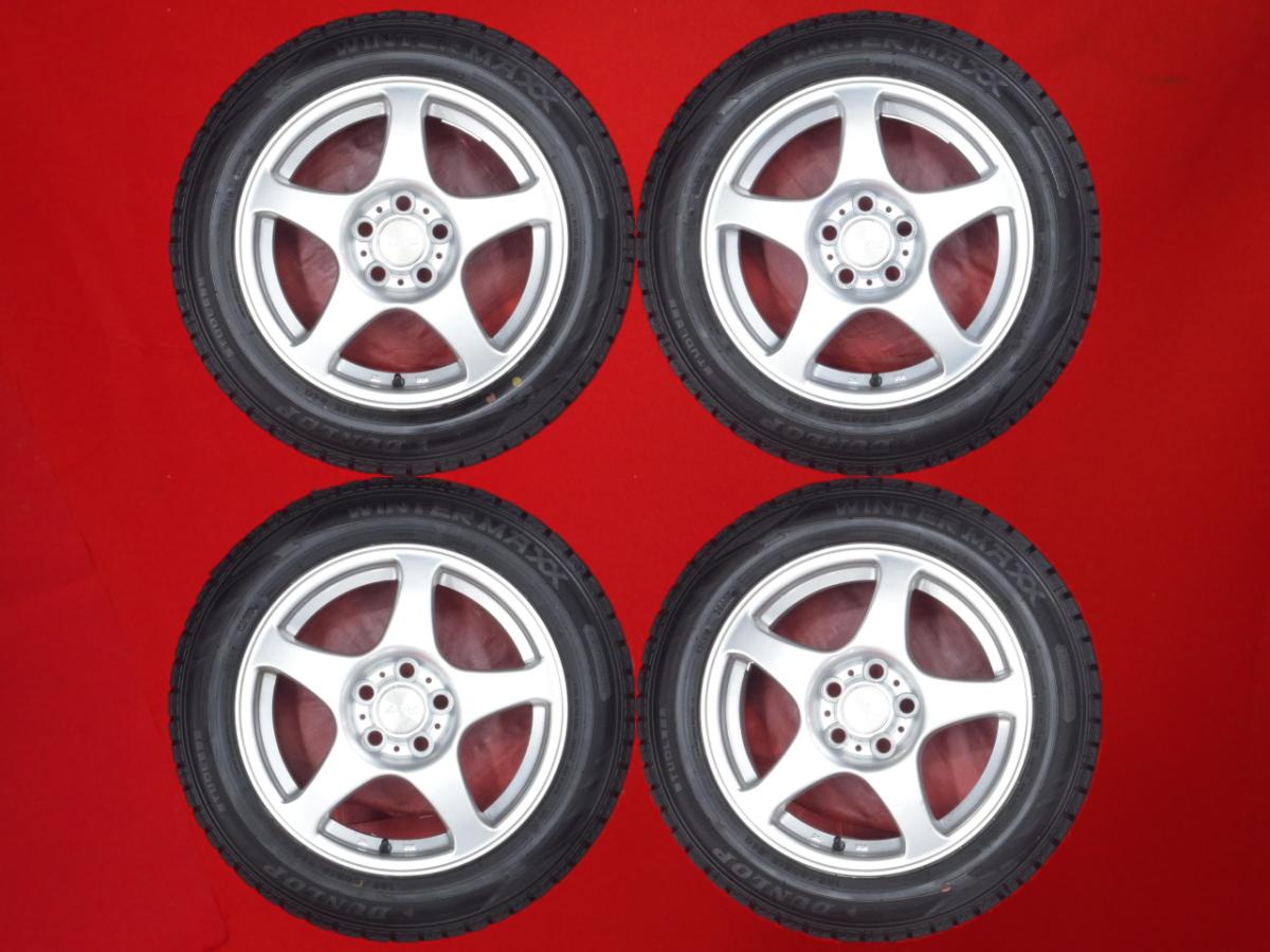 ダンロップ ウィンターマックス 02 WM02 DUNLOP WINTER MAXX 02 WM02 185/60R15 84Q 5スポークタイプ 1P 6Jx15 +45 5/100 シルバー(銀色)系 シエンタ