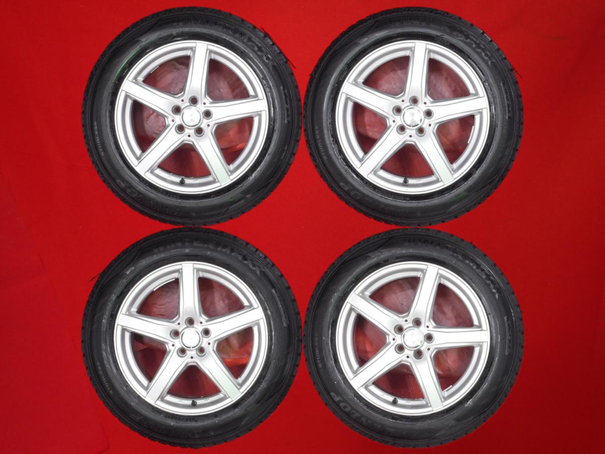 ダンロップ ウィンターマックス 02 WM02 DUNLOP WINTER MAXX 02 WM02 225/60R17 99Q 5スポークタイプ 1P 7Jx17 +48 5/100 シルバー(銀色)系 フォレスター XV|中古タイヤ・ホイールの太平タイヤ