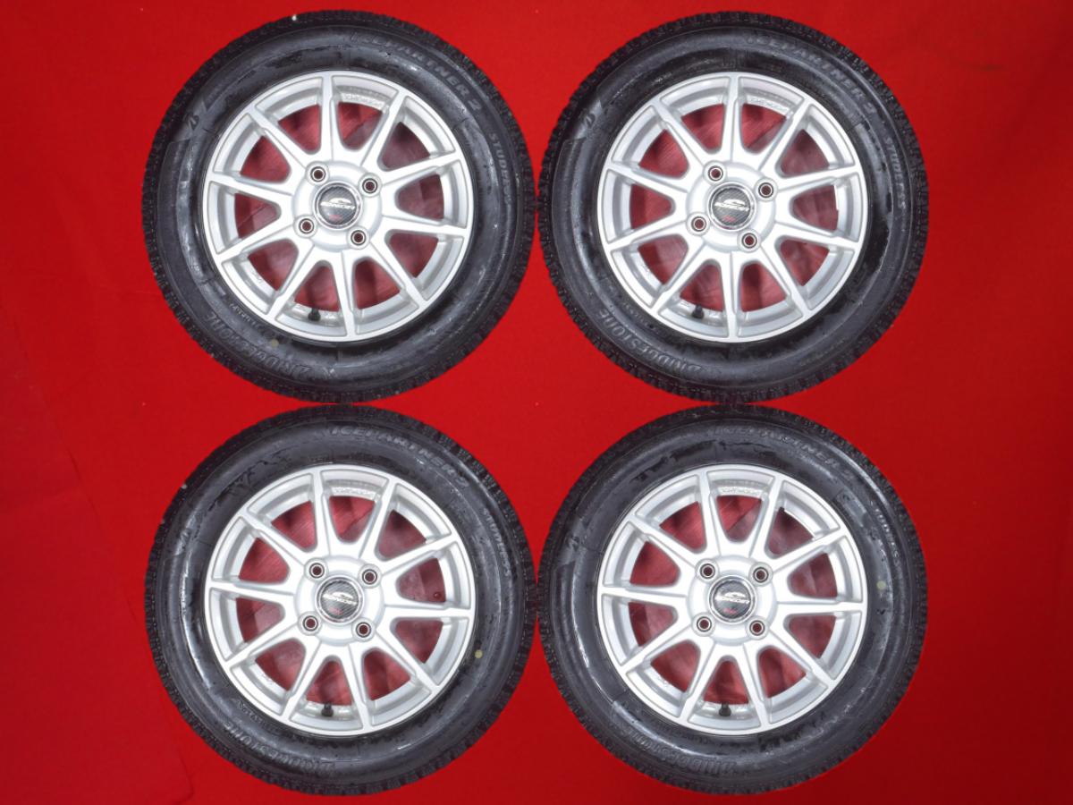 ブリヂストン アイスパートナー2 BRIDGESTONE ICEPARTNER2 155/65R13 73Q 5Wスポークタイプ 1P 4Jx13 +42 4/100 シルバー(銀色)系 エッセ ミラ ゼスト スパーク パレット SW パレット ミニカ モコ プレオ アルト バン ストリート バン オッティ トッポ フレアワゴン トゥ｜中古タイヤ・ホイールの太平タイヤ