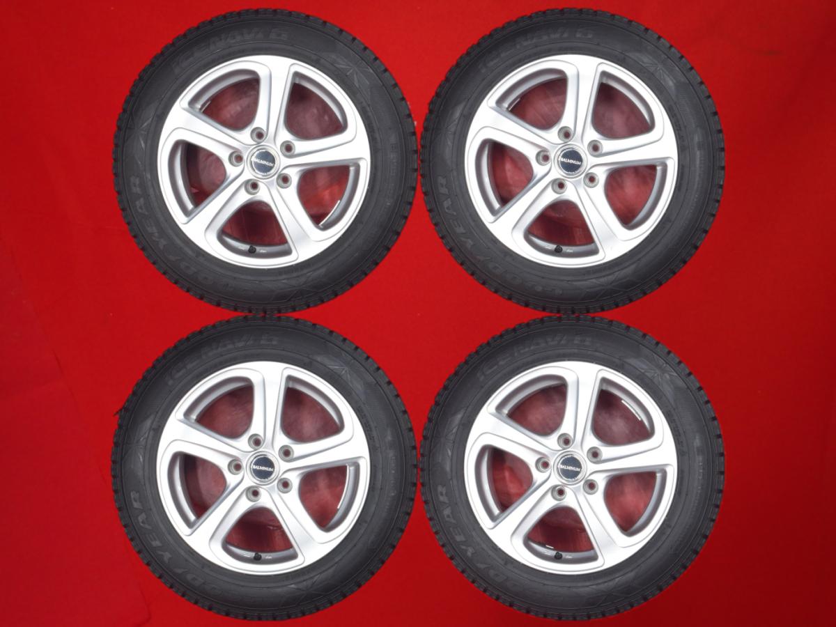 グッドイヤー アイスナビ 6 GOODYEAR ICENAVI 6 195/65R16 92Q 5エアロスポークタイプ 1P 6.5Jx16 +38 5/114.3 シルバー(銀色)系 プリウス｜中古タイヤ・ホイールの太平タイヤ