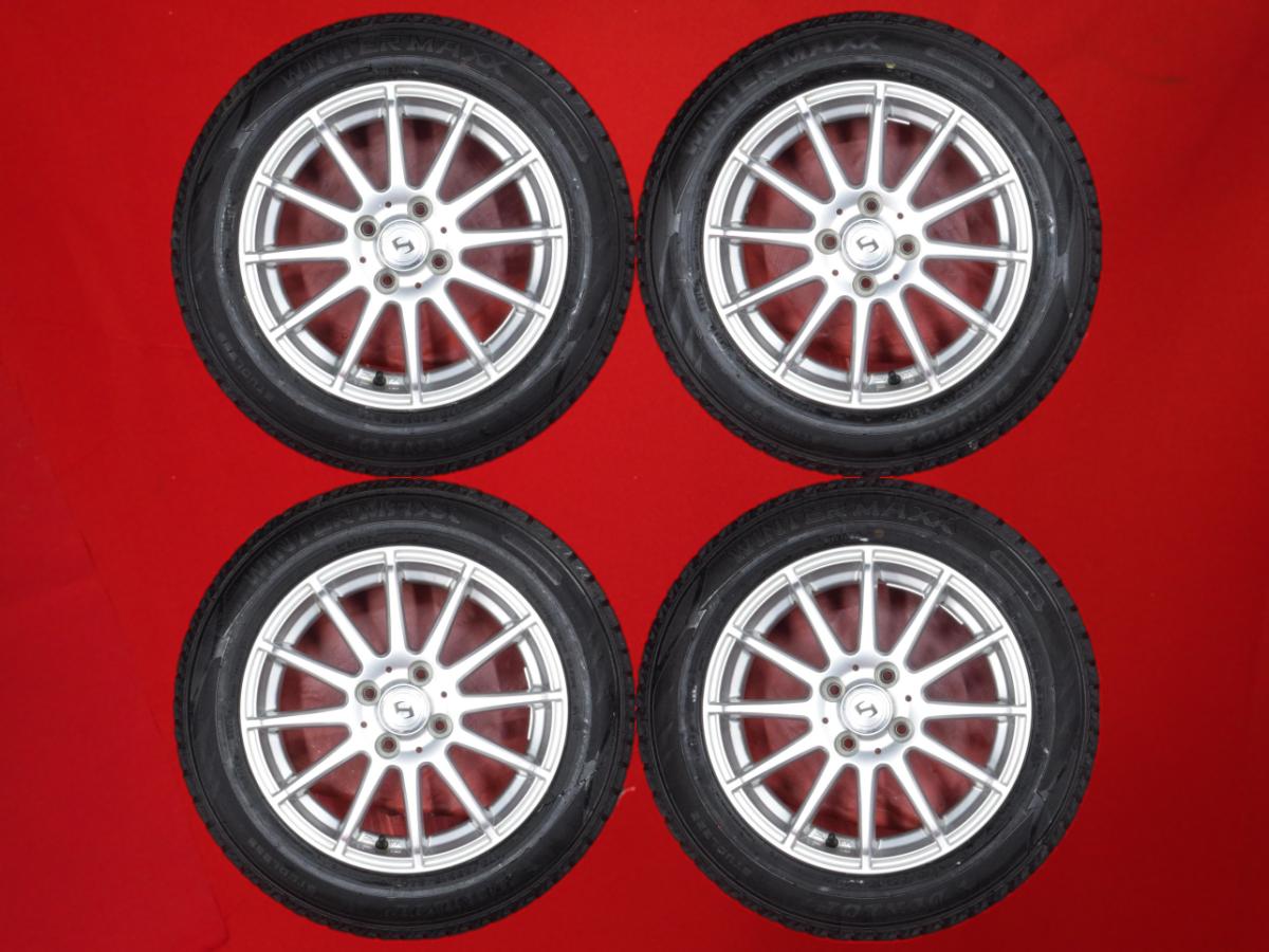 ダンロップ ウィンターマックス 02 WM02 DUNLOP WINTER MAXX 02 WM02 175/65R15 84Q 12スポークタイプ 1P 5.5Jx15 +42 4/100 シルバー(銀色)系 スイフト カローラ iQ ヴィッツ カローラ フィールダー アクア キューブ カローラ アクシオ フィット シャトル フィット イグニ