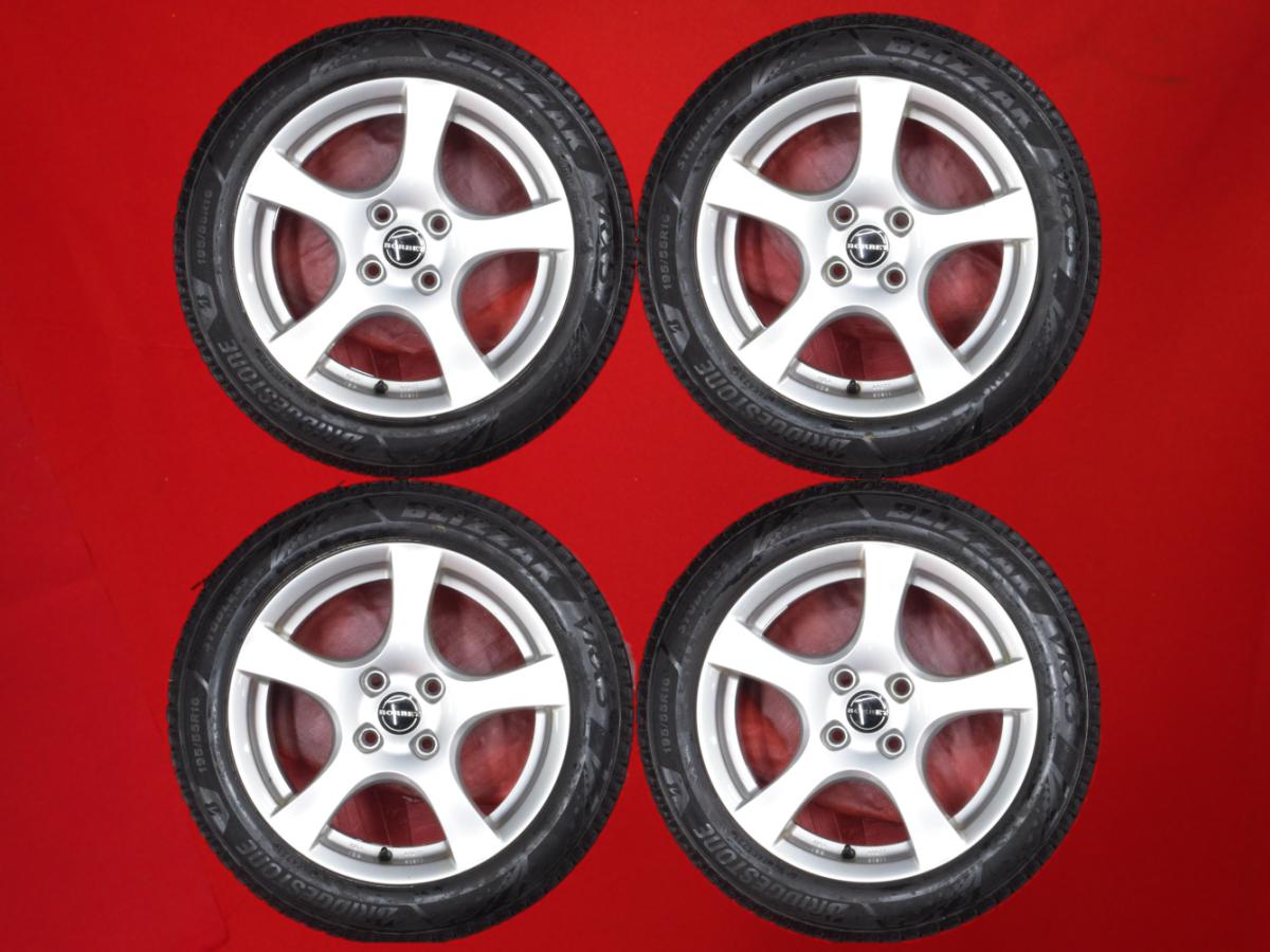 ブリヂストン ブリザック VRX3 BRIDGESTONE BLIZZAK VRX3 195/55R16 87Q 5スポークタイプ 1P 6.5Jx16 +25 4/108 シルバー(銀色)系 DS3 207CC 207SW 206CC 207 C3 208