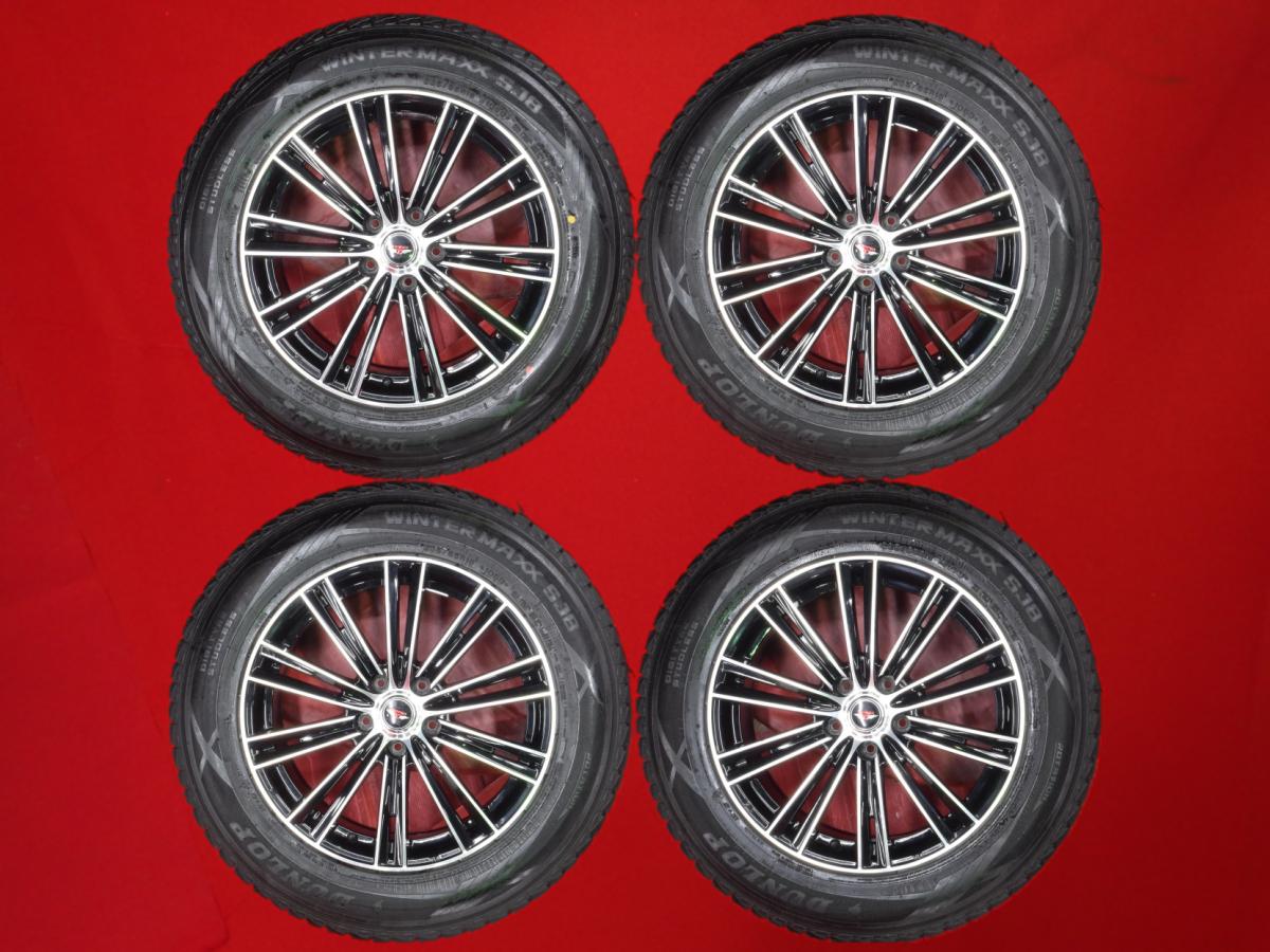 ダンロップ ウィンターマックス SJ8 DUNLOP WINTER MAXX SJ8 235/65R18 106Q 10スポークタイプ 1P 7.5Jx18 +38 5/114.3 ブラックポリッシュ(ブラック&ポリッシュ) RX 450h