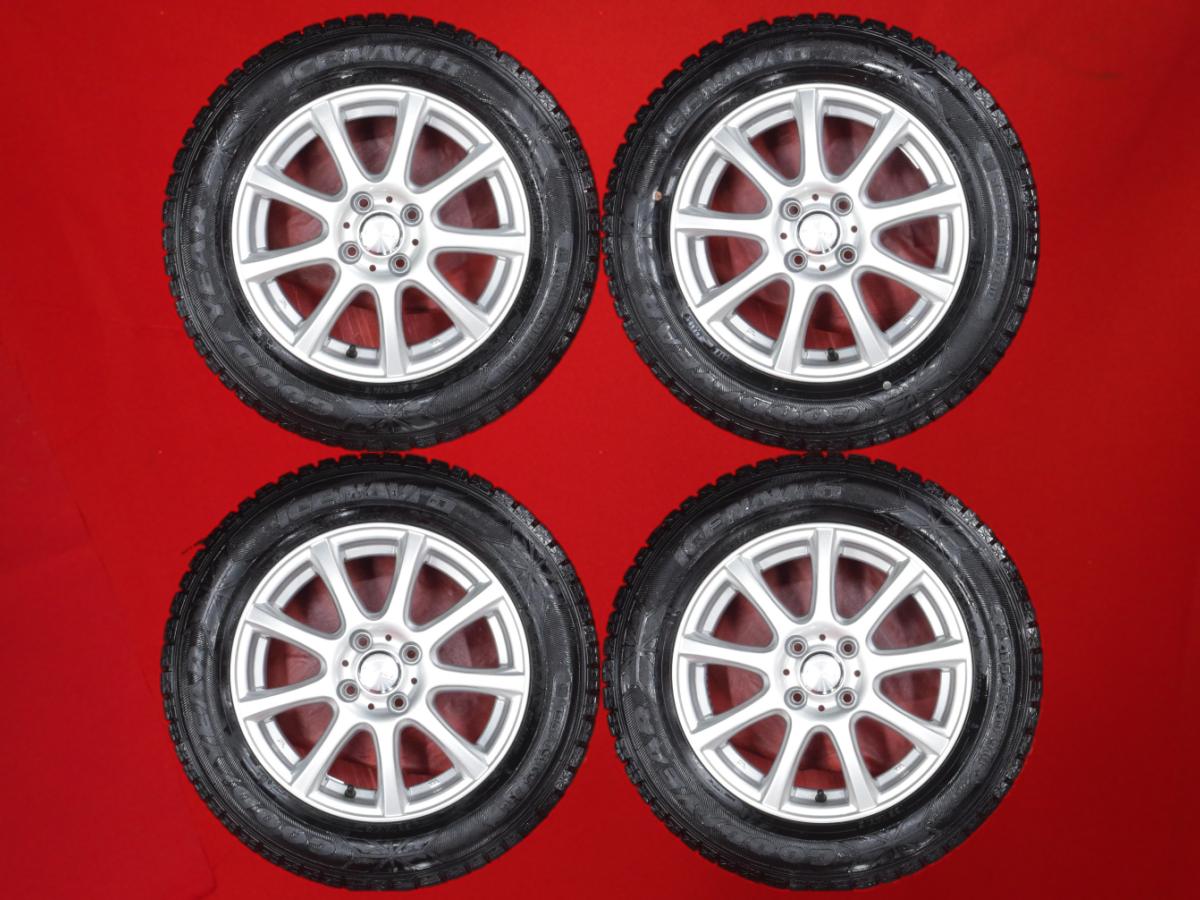 グッドイヤー アイスナビ 6 GOODYEAR ICENAVI 6 195/65R15 91Q 9スポークタイプ 1P 5.5Jx15 +42 4/100 シルバー(銀色)系 カローラ フィールダー カローラ アクシオ ブルーバード シルフィ