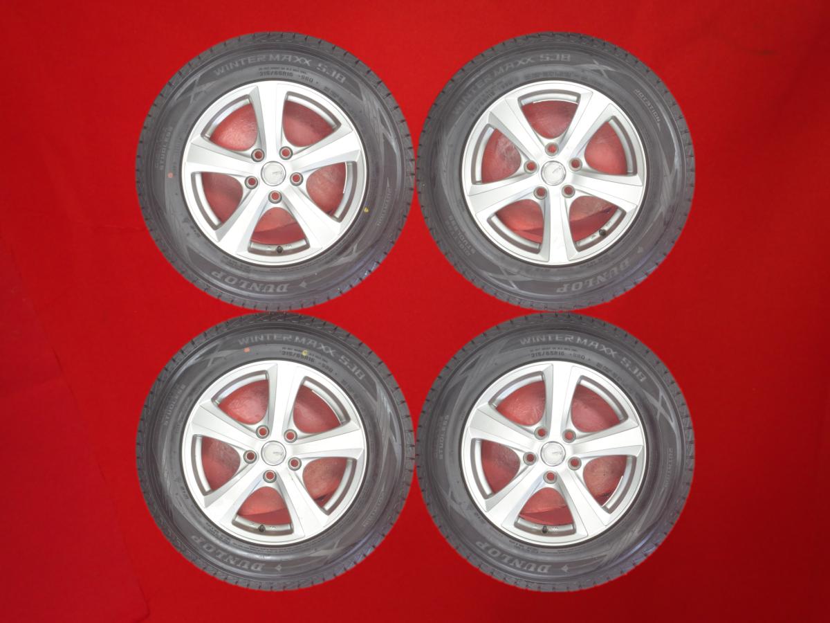 ダンロップ ウィンターマックス SJ8 DUNLOP WINTER MAXX SJ8 215/65R16 98Q 5スポークタイプ 1P 6.5Jx16 +38 5/114.3 ガンメタ系 アルファード ヴェルファイア