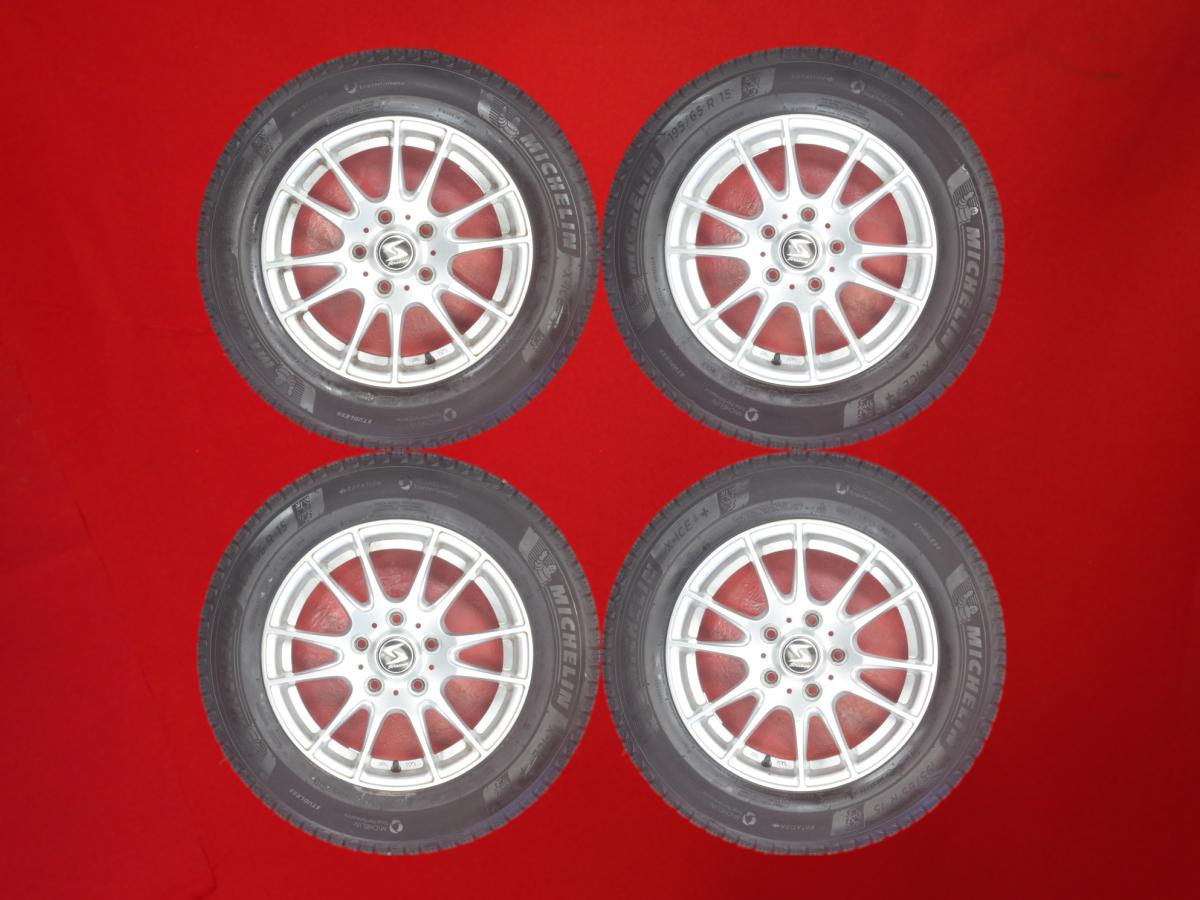 ミシュラン X-ICE3 プラス MICHELIN X-ICE3+ 195/65R15 95T 6Wスポークタイプ 1P 6Jx15 +52 5/114.3 シルバー(銀色)系 クレスタ アヴァンシア ステップワゴン ミレーニア エスクァイア ヴォクシー アテンザ アクセラ アコード リバティ ラフェスタ ハイウェイスター アイシ