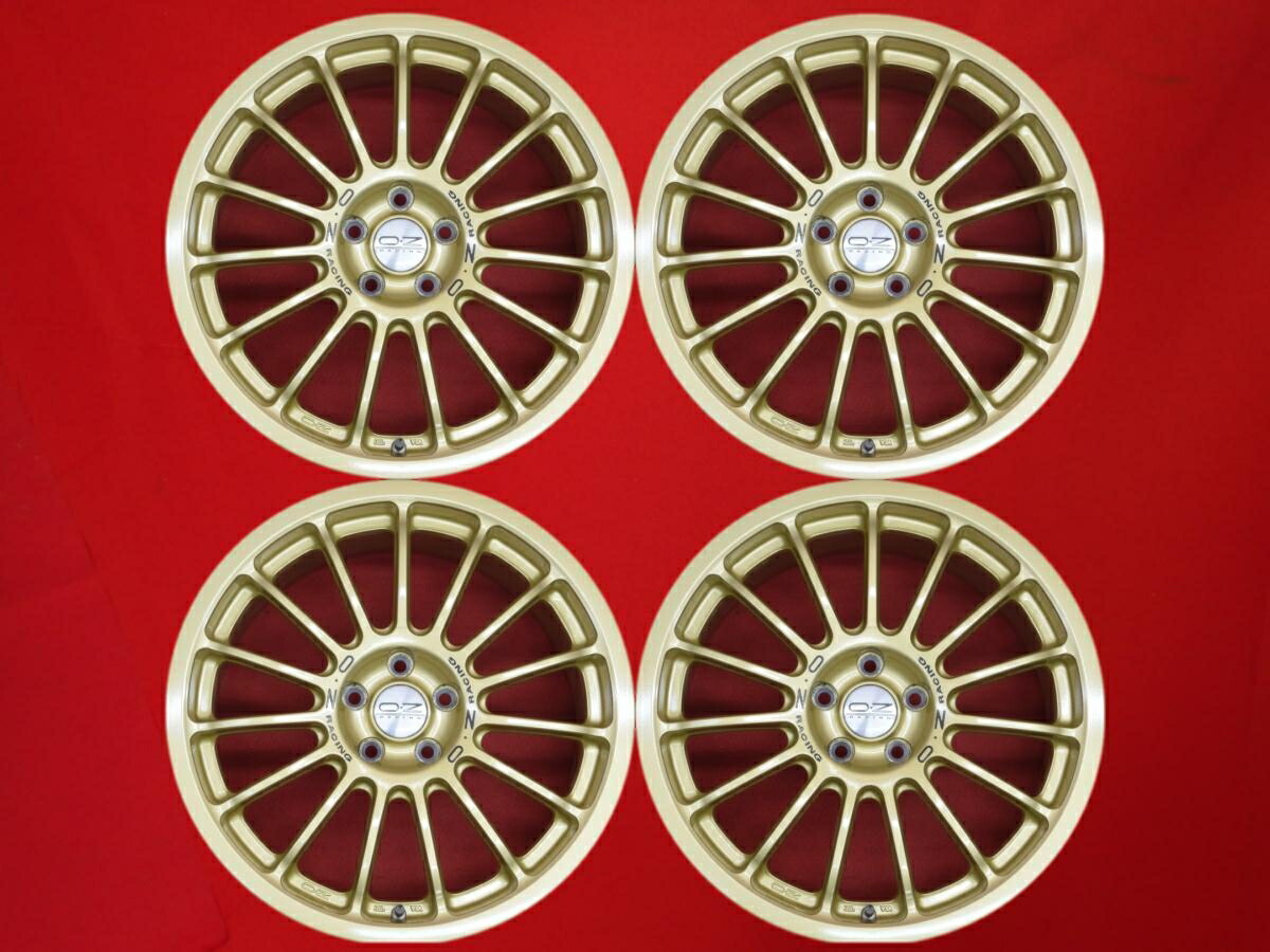O-Z スーパーツーリズモ エボリューション 7Jx17 +48 5/100 ゴールド(金色)系 インプレッサ スポーツハイブリッド プリウスPHV BRZ カローラ ツーリング インプレッサ アネシス プリウス GR 86 XV エクシーガ クロスオーバー7 カローラ