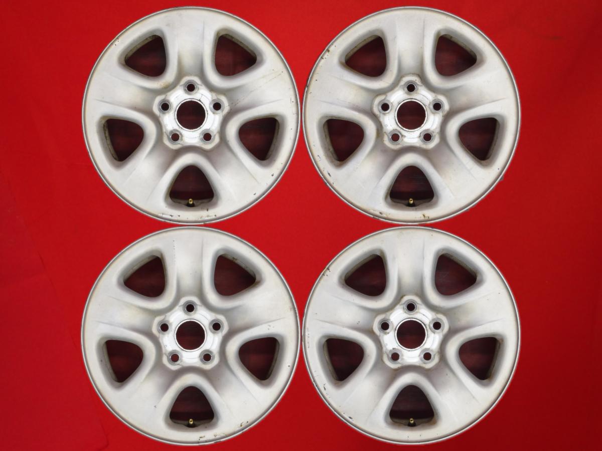 エスクード 系純正スチール〈キャップ無〉 6.5Jx16 +45 5/114.3 シルバー(銀色)系 エスクード|中古タイヤ・ホイールの太平タイヤ