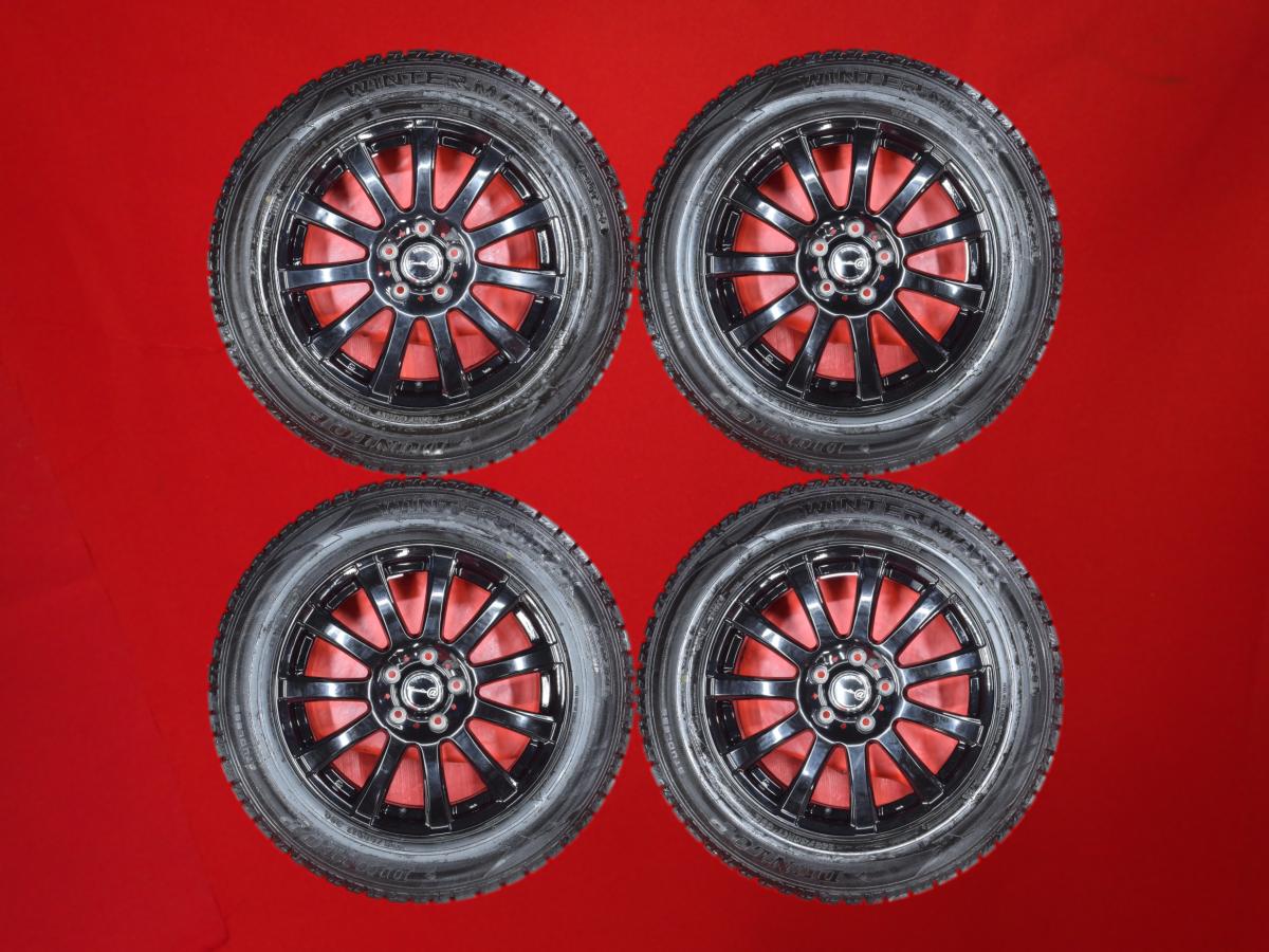 ダンロップ ウィンターマックス 02 WM02 DUNLOP WINTER MAXX 02 WM02 225/60R17 99Q 11スポークタイプ 1P 7Jx17 +38 5/114.3 ブラック(黒色)系 ヴェルファイア アルファード エクストレイル
