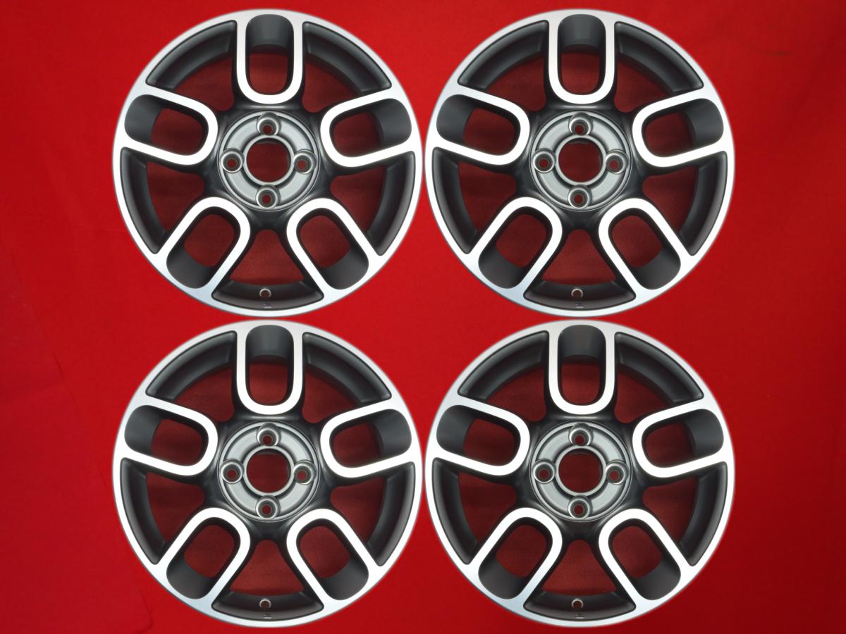 フィアット 500 キットホイール SPORT 6Jx15 +35 4/98 ガンメタポリッシュ(ガンメタ&ポリッシュ) 500 500C 500S Abarth 500