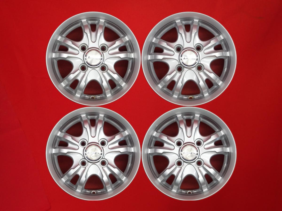 レーベン KS1 4Jx12 +42 4/100 シルバー(銀色)系 ハイゼット カーゴ ミニカ トッポ クリッパー バン サンバー ディアス アクティ バン スーパーキャリイ ヴィヴィオ ビストロ 145/70R12ベース トゥデイ アソシエ アルトワークス トゥデイ ハミング アルト NV100 クリッパー｜中古タイヤ・ホイールの太平タイヤ