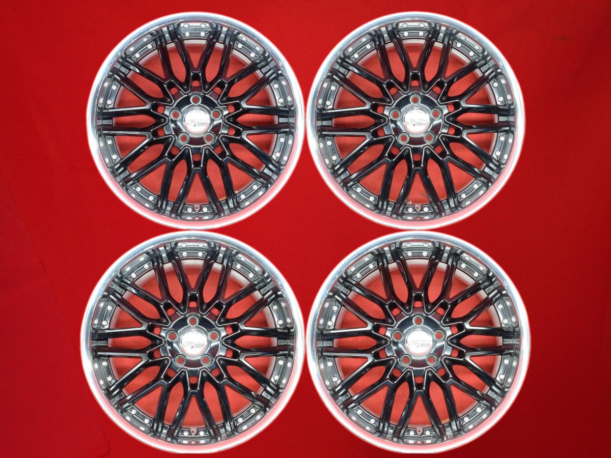 Lowenhart(レーベンハート) CANBELL XJ 8.5/9.5Jx20 +35 5/114.3 ポリッシュ系 ブラック(黒色)系 クラウン アスリート ヴェルファイア