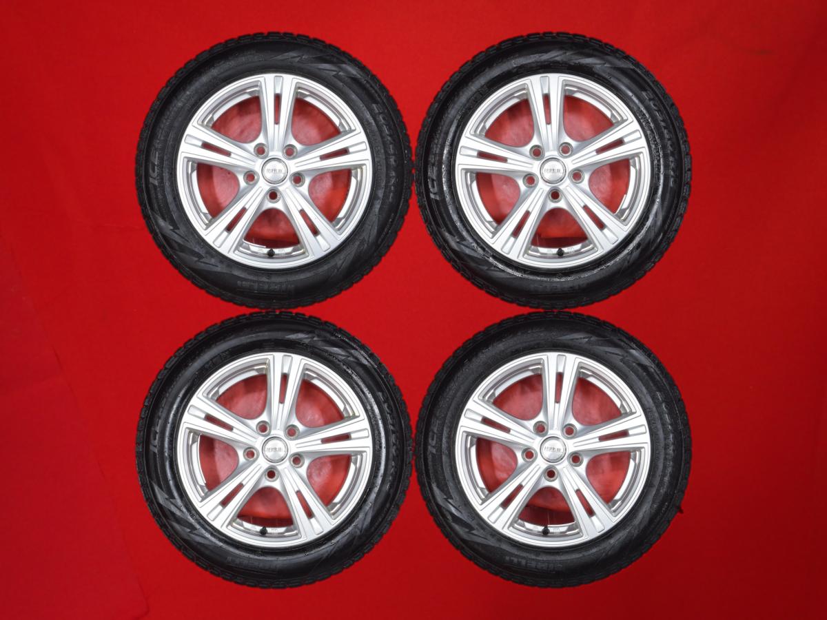 ピレリ アイス アシンメトリコ プラス PIRELLI ICE 205/60R16 96Q 5スポークタイプ 1P 6.5Jx16 +35 5/114.3 シルバー(銀色)系 ノア ヴォクシー プリウスα プリウス メビウス|中古タイヤ・ホイールの太平タイヤ