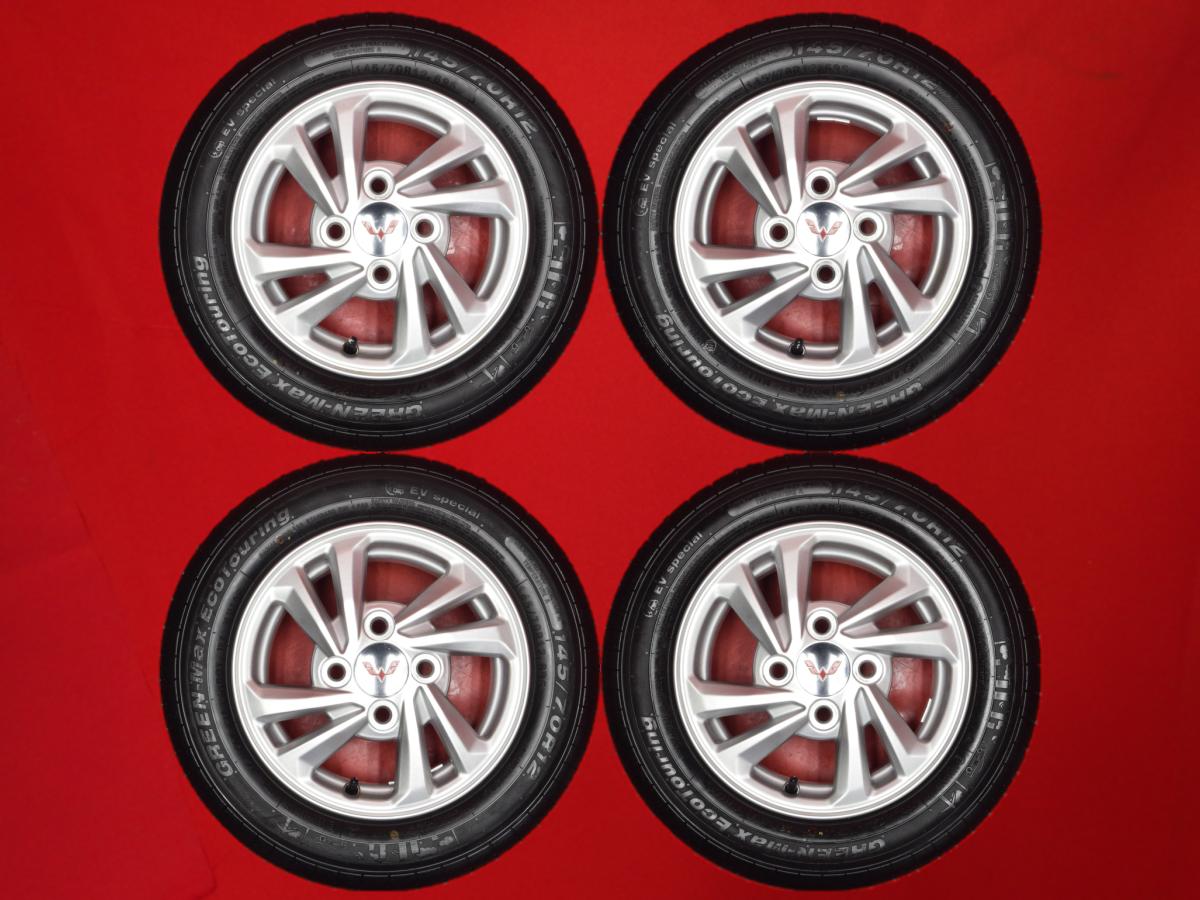 アジア系メーカー 価格重視ですので,メーカー不問です Asian manufacturers Price is important 145/70R12 上汽通用五菱 宏光MINI EV 純正 4.5Jx12 +40 4/100 シルバー(銀色)系 宏光 MINI EV