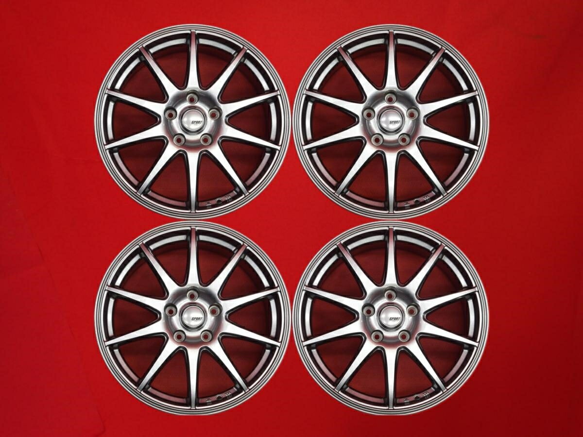 SPORT ABELIA 7Jx17 +38 5/114.3 ガンメタ系 プリウスα ヴォクシー アルファード サイ CX-5 デリカ D:5 ノア セレナ ヤリス クロス ヴェルファイア NX200t RAV4 カローラ クロス NX300h ハリアー