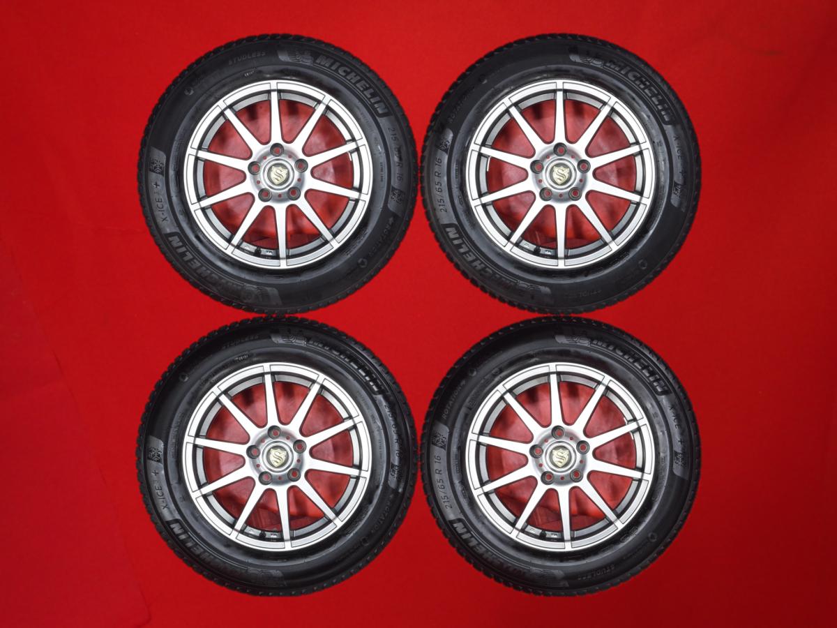 ミシュラン X-ICE3 プラス MICHELIN X-ICE3+ 215/65R16 102T 10スポークタイプ 1P 6.5Jx16 +35 5/114.3 ガンメタ系 カローラ クロス エルグランド プレサージュ デュアリス C-HR ヴェルファイア アルファード エクストレイル MPV|中古タイヤ・ホイールの太平タイヤ