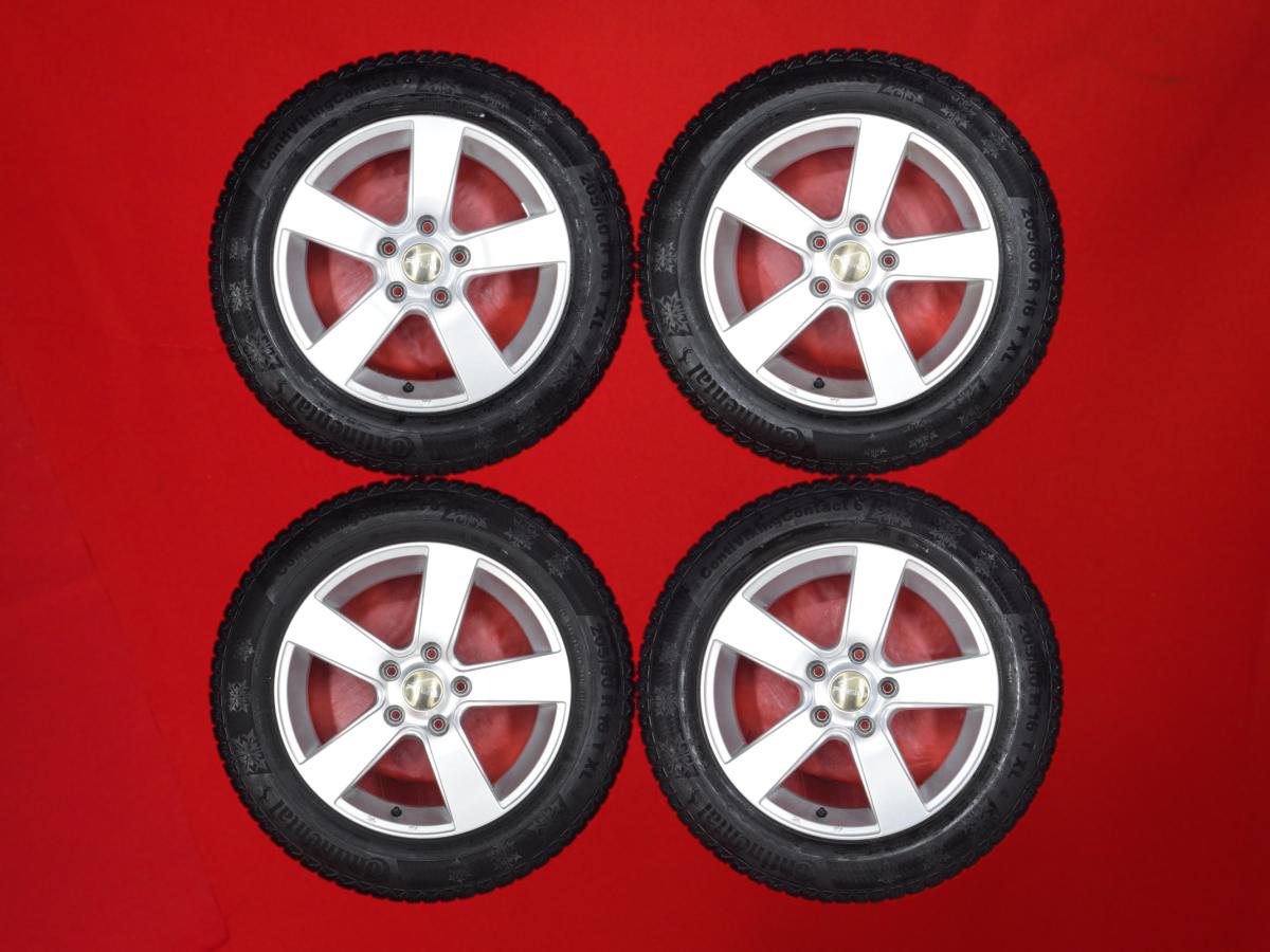 コンチネンタル コンチ バイキングコンタクト6 CONTINENTAL ContiVikingContact 6 205/60R16 96T 5スポークタイプ 1P 6.5Jx16 +38 5/114.3 シルバー(銀色)系 プリメーラワゴン ギャラン フォルティス スポーツバック マツダ3 ハッチバック プリメーラ メビウス マツダ3 サ|中古タイヤ・ホイールの太平タイヤ
