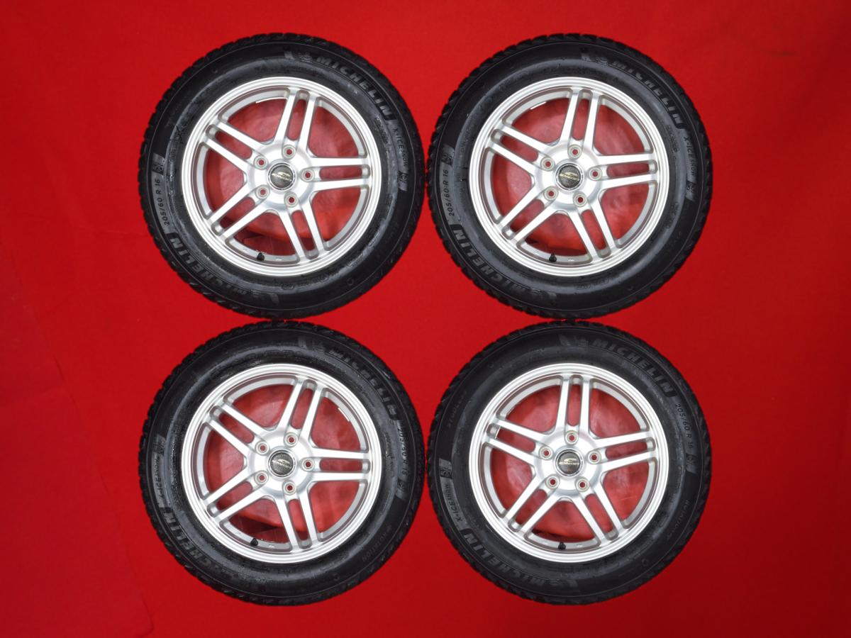 ミシュラン X-ICE SNOW MICHELIN X-ICE SNOW 205/60R16 96H 5Wスポークタイプ 1P 6.5Jx16 +53 5/114.3 シルバー(銀色)系 ビアンテ ステップワゴン スパーダ アテンザ スポーツ アテンザ スポーツワゴン アクセラ スポーツ ノア ステップワゴン ヴォクシー SX4 アクセラ ア