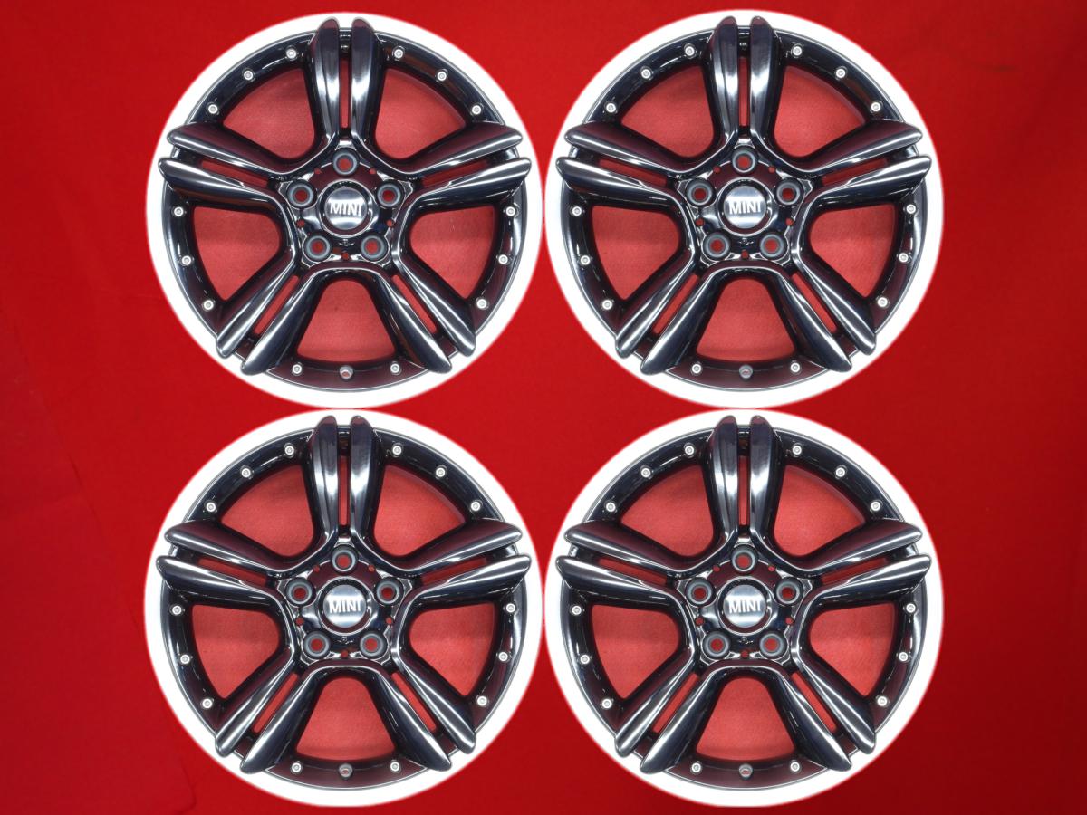 ミニ クロスオーバー純正オプション(5スターダブルスポークコンポジットR127) 7.5Jx18 +52 5/120 ブラック(黒色)系 ミニ ペースマン ミニ クロスオーバー