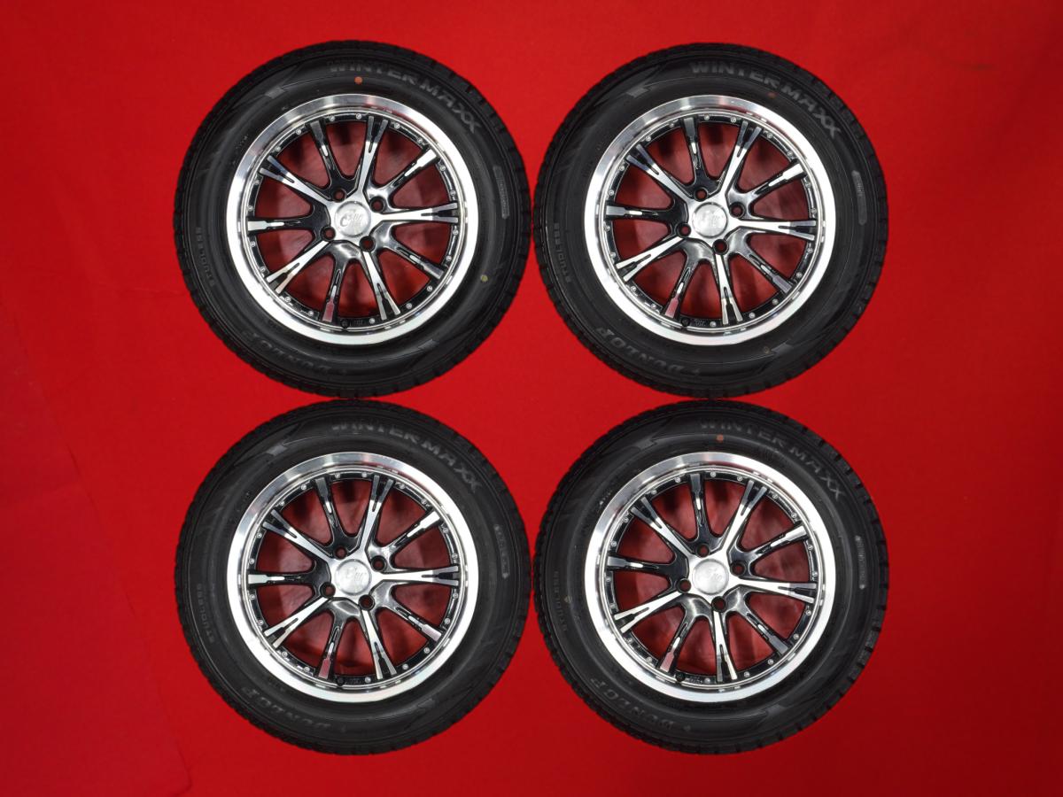 ダンロップ ウィンターマックス 02 WM02 DUNLOP WINTER MAXX 02 WM02 205/55R16 91Q 10スポークタイプ 1P 6Jx16 +45 4/100 ブラックポリッシュ(ブラック&ポリッシュ) ノート オーラ