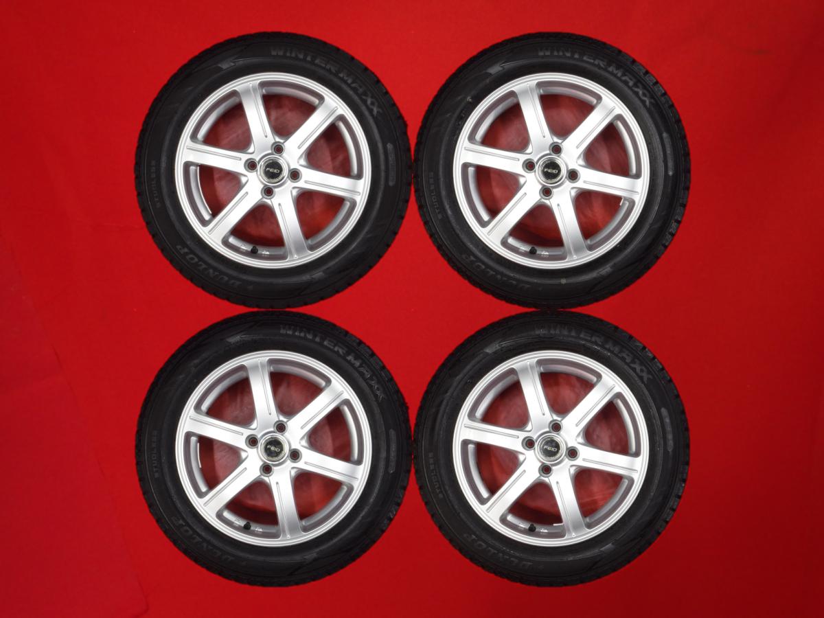 ダンロップ ウィンターマックス 02 WM02 DUNLOP WINTER MAXX 02 WM02 205/55R16 91Q 6スポークタイプ 1P 6Jx16 +42 4/100 シルバー(銀色)系 ノート オーラ