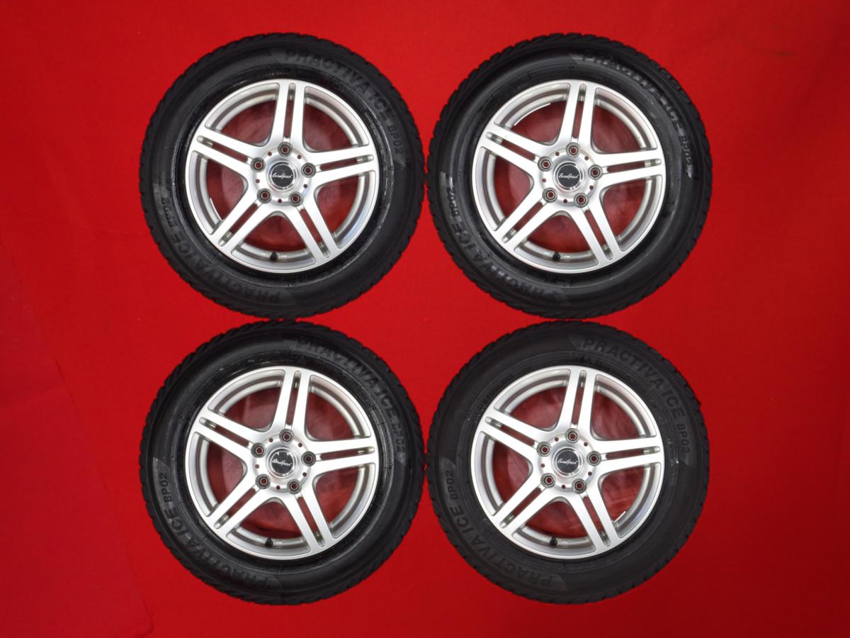 ヨコハマ プラクティバ アイス BP02 YOKOHAMA PRACTIVA ICE BP02 195/65R15 91Q 5Wスポークタイプ 1P 6Jx15 +50 5/114.3 シルバー(銀色)系 アイシス プレマシー S-MX アテンザ スポーツワゴン アクセラ スポーツ SX4 セダン ノア シビック ハイブリッド アコード ワゴン エ
