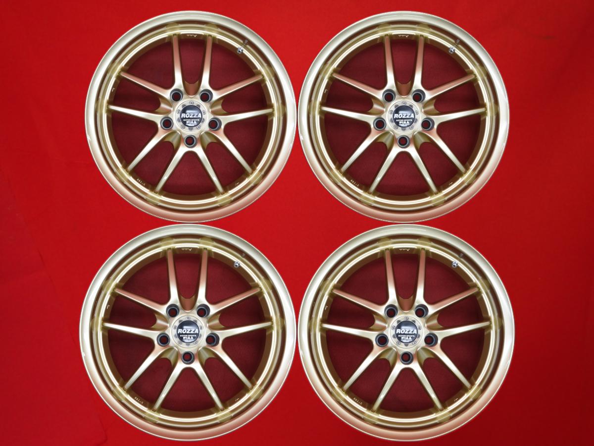 PIAA(ピア) スーパーロッツァ モノブロック 8/9Jx17 +35 5/114.3 ゴールド(金色)系 IS200 RX-7 スカイライン シルビア フェアレディZ