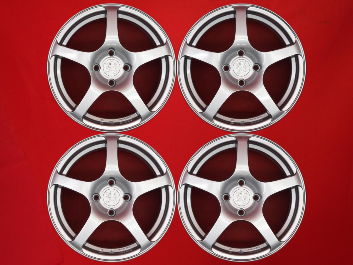 5スポークタイプ 1P 7Jx16 +20 4/108 シルバー(銀色)系 C3 3008 206 クサラ 206SW C5 サクソ 406 C3 エアクロス SUV 2008 306 5008 206CC クサラピカソ