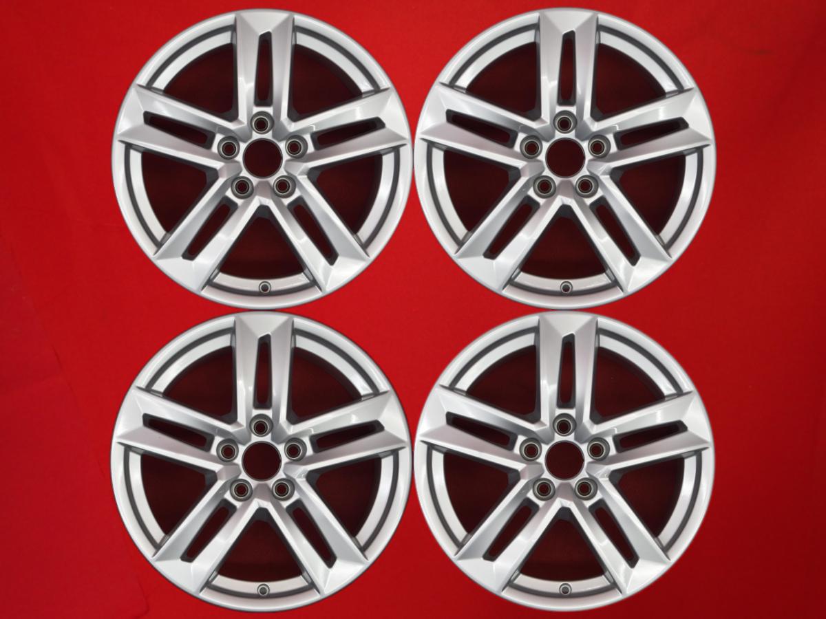 アウディ A5/S5(8W)純正5エアロスポーク 7Jx17 +42 5/112 シルバー(銀色)系 Q2 A3 A3 スポーツバック A4 CABRIOLET Q3 TT クーペ A6 アバント A4 アバント TT クーペ/TTロードスター A4 A6