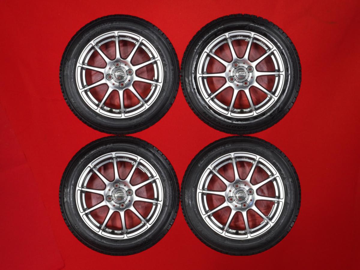グッドイヤー アイスナビ 6 GOODYEAR ICENAVI 6 175/60R15 81Q 10スポークタイプ 1P 5.5Jx15 +45 4/100 ガンメタ系 ノート キューブ マーチ キューブ キュービック マイクラC+C｜中古タイヤ・ホイールの太平タイヤ