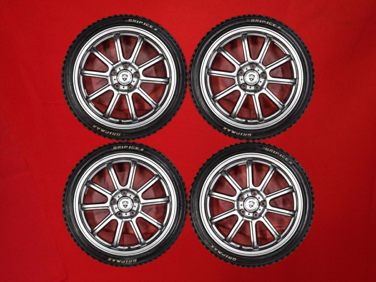 グリップマックス グリップアイス X GRIPMAX GRIP ICE X 225/40R18 92H 5Wスポークタイプ 1P 8Jx18 +45 5/114.3 ガンメタ系 IS250 IS250C|中古タイヤ・ホイールの太平タイヤ