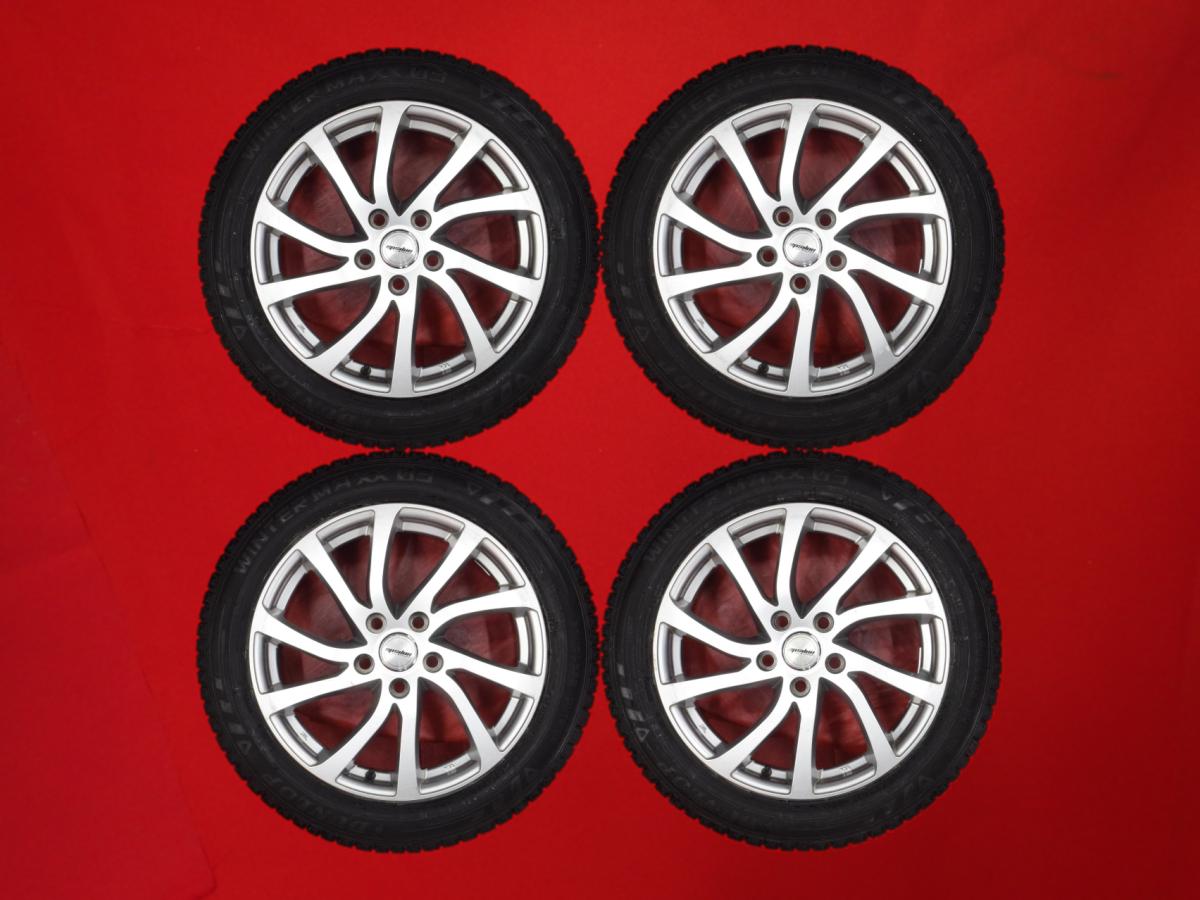 ダンロップ ウィンターマックス 03 WM03 DUNLOP WINTER MAXX 03 WM03 205/55R17 91Q 5Wスポークタイプ 1P 6.5Jx17 +45 5/114.3 シルバー(銀色)系 ノア ヴォクシー