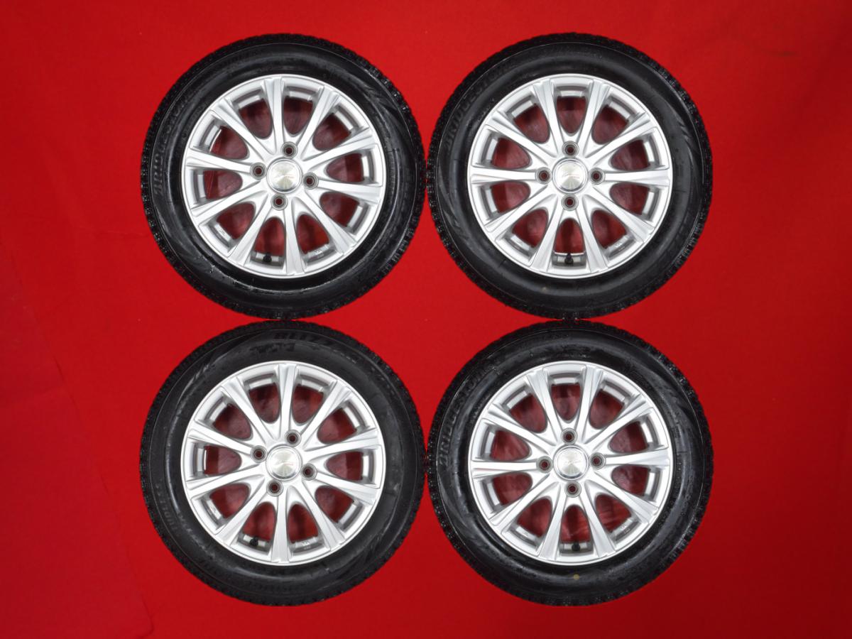 ブリヂストン ブリザック VRX BRIDGESTONE BLIZZAK VRX 155/65R14 75Q 10スポークタイプ 1P 4.5Jx14 +45 4/100 シルバー(銀色)系 キャロル エコ エヌボックス プラス R1 ムーヴ エヌワン プレオ フレア eKクロス スペース ミラ ジーノ モコ エヌバン シフォン カスタム ルク｜中古タイヤ・ホイールの太平タイヤ