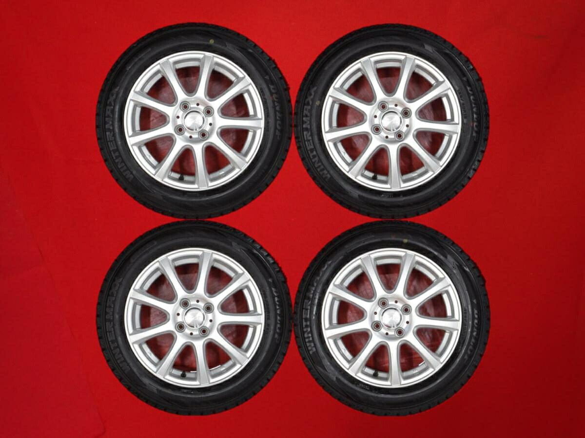 ダンロップ ウィンターマックス 02 WM02 DUNLOP WINTER MAXX 02 WM02 185/60R15 84Q 9スポークタイプ 1P 5.5Jx15 +50 4/100 シルバー(銀色)系 インサイト スプラッシュ エアウェイブ フィット シャトル フィット エリオ フィット ハイブリッド スイフト エリオ セダン｜中古タイヤ・ホイールの太平タイヤ