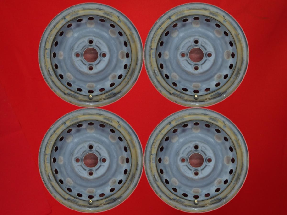 N-BOX (JF1系)純正スチールホイール(キャップ無)14inch 4.5Jx14 +40 4/100 ブラック(黒色)系 エヌワン エヌワゴン エヌボックス スラッシュ エヌボックス