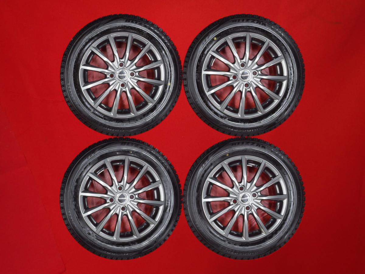 ブリヂストン ブリザック VRX BRIDGESTONE BLIZZAK VRX 185/60R15 84Q 12スポークタイプ 1P 5.5Jx15 +50 4/100 ガンメタ系 フィット シャトル エアウェイブ インサイト フィット ハイブリッド スイフト フィット