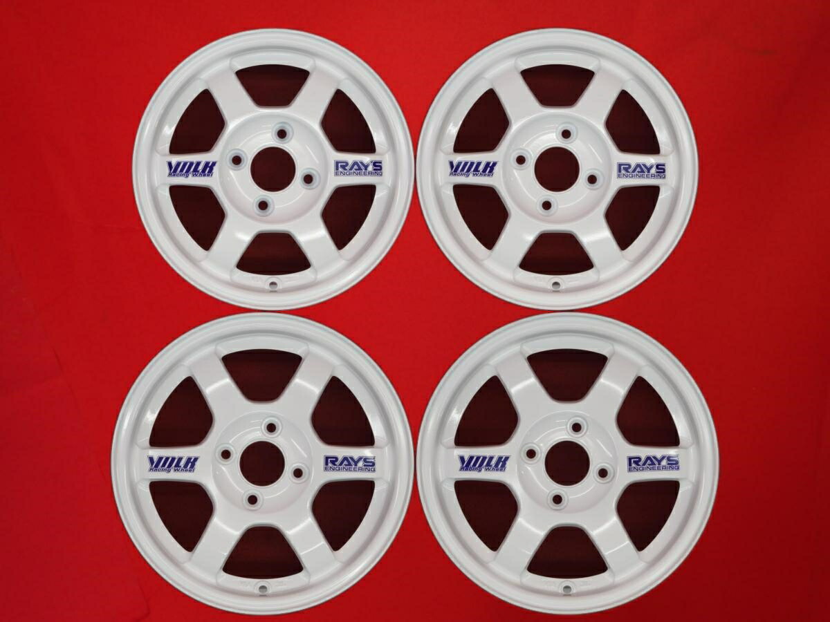 VOLK RACING(ボルクレーシング) TE37 6Jx13/14 +32 4/100 ホワイト(白色)系 ビート|中古タイヤ・ホイールの太平タイヤ