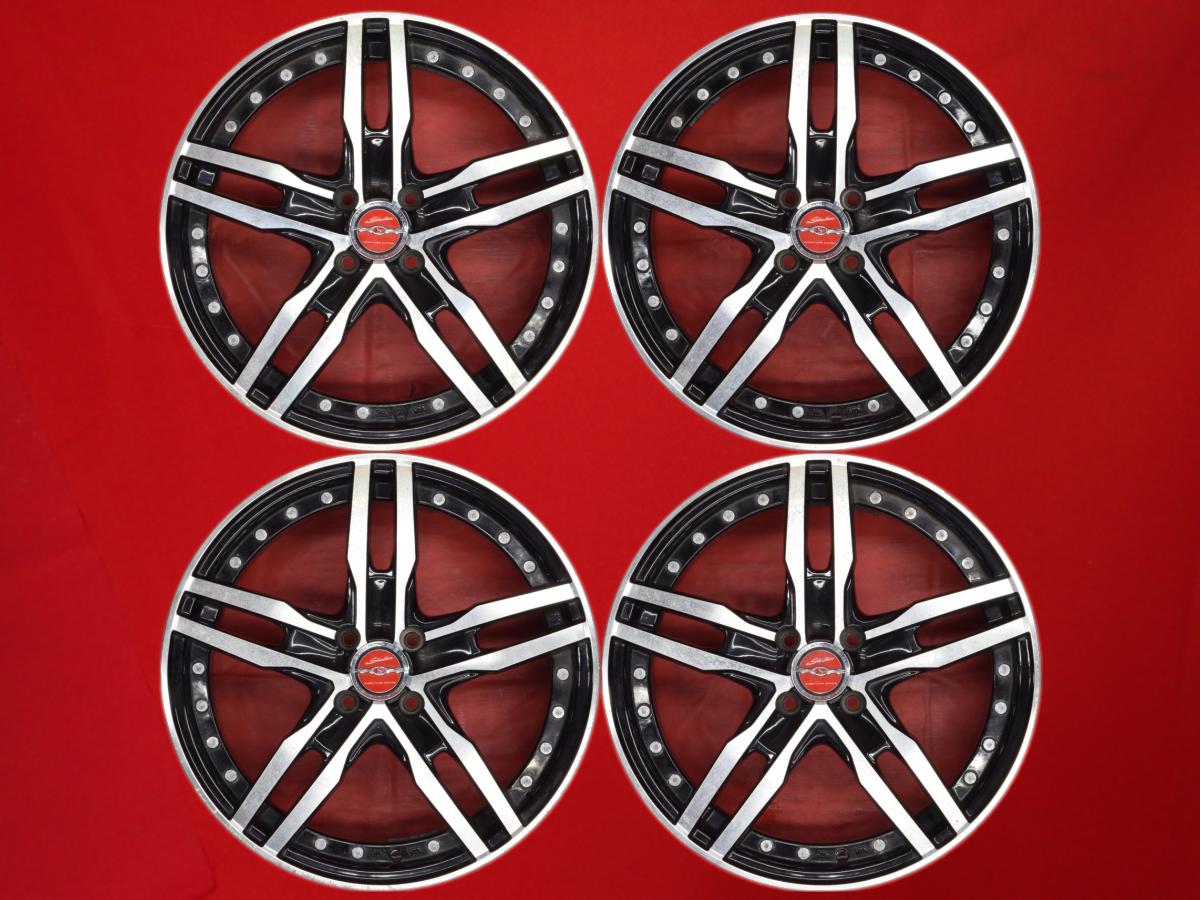 AME(エーエムイー) SHALLEN XF-55 MONOBLOCK(シャレンXF-55モノブロック) 6.5Jx17 +45 4/100 ブラックポリッシュ(ブラック&ポリッシュ) スイフト マツダ2 ヴィッツ デミオ アクア ヤリス ノート