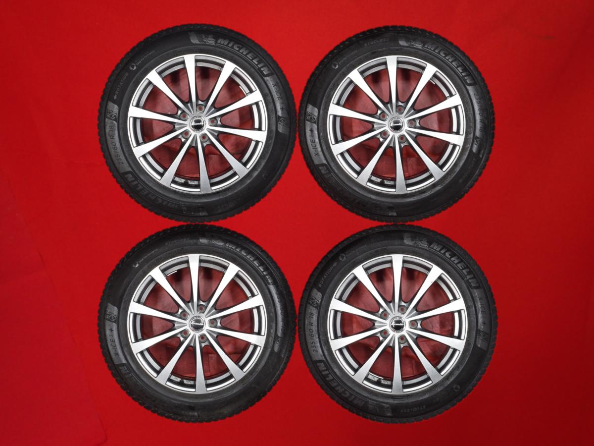 ミシュラン X-ICE3 プラス MICHELIN X-ICE3+ 235/60R18 107T 10スポークタイプ 1P 7.5Jx18 +38 5/114.3 ガンメタ系 CX-80 CX-60 RX270 CX-7 RX350 アウトランダー PHEV RX 450h ムラーノ エクストレイル|中古タイヤ・ホイールの太平タイヤ