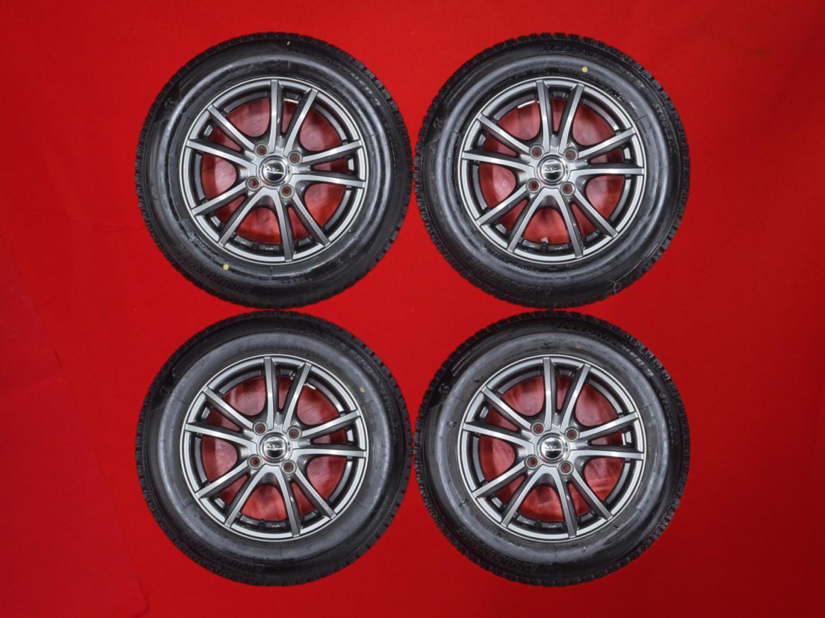 ブリヂストン アイスパートナー2 BRIDGESTONE ICEPARTNER2 165/70R14 81Q 5Wスポークタイプ 1P 5.5Jx14 +45 4/100 ガンメタ系 アクア ヴィッツ ソリオ スイフト iQ ハスラー ケイ マーチ ベルタ