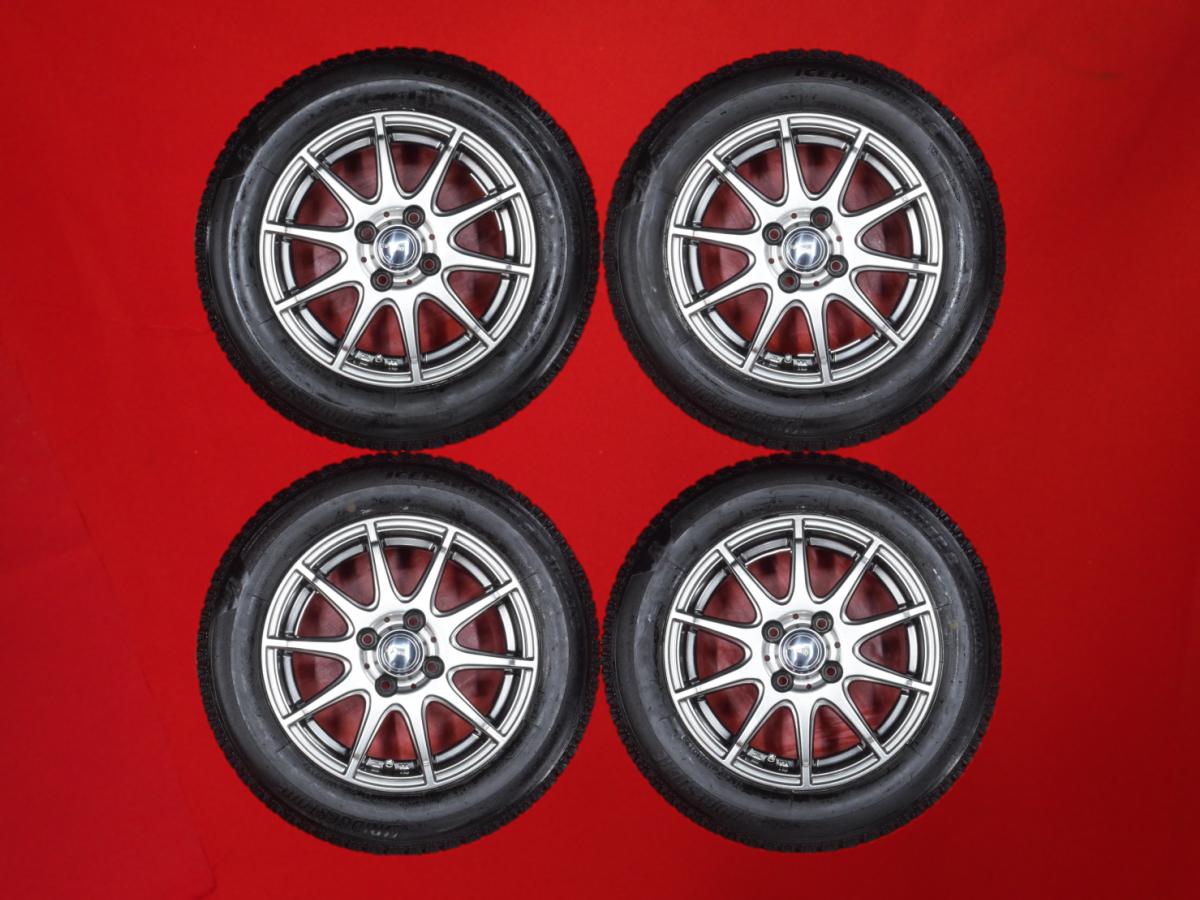 ブリヂストン アイスパートナー2 BRIDGESTONE ICEPARTNER2 175/65R14 82Q 10スポークタイプ 1P 5.5Jx14 +42 4/100 ガンメタ系 カルタス キューブ キュービック ファンカーゴ コルト プラス デミオ ヴィッツ カローラII ウィル サイファ コルト フィット アリア キューブ