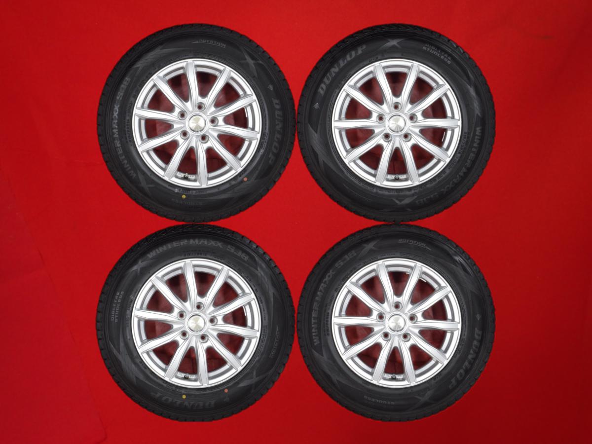ダンロップ ウィンターマックス SJ8 DUNLOP WINTER MAXX SJ8 215/70R16 100Q 5Wスポークタイプ 1P 6.5Jx16 +40 5/114.3 シルバー(銀色)系 パジェロ イオ アウトランダー RAV4 RVR エクリプスクロス クルーガーハイブリッド|中古タイヤ・ホイールの太平タイヤ