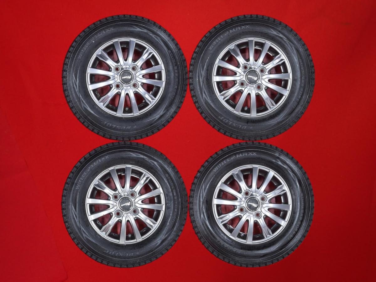 ダンロップ ウィンターマックス SV01 DUNLOP WINTER MAXX SV01 145/80R12 80/78N 12スポークタイプ 1P 3.5Jx12 +44 4/100 ガンメタ系 エブリイ キャリィ ミニキャブ バン スーパーキャリイ アクティ トラック